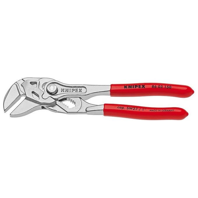 Knipex 8603150 Pinza Chiave Mini 150 mm Acciaio Cromo Vanadio 14 Posizioni Apertura 27 mm Impugnatura in Plastica