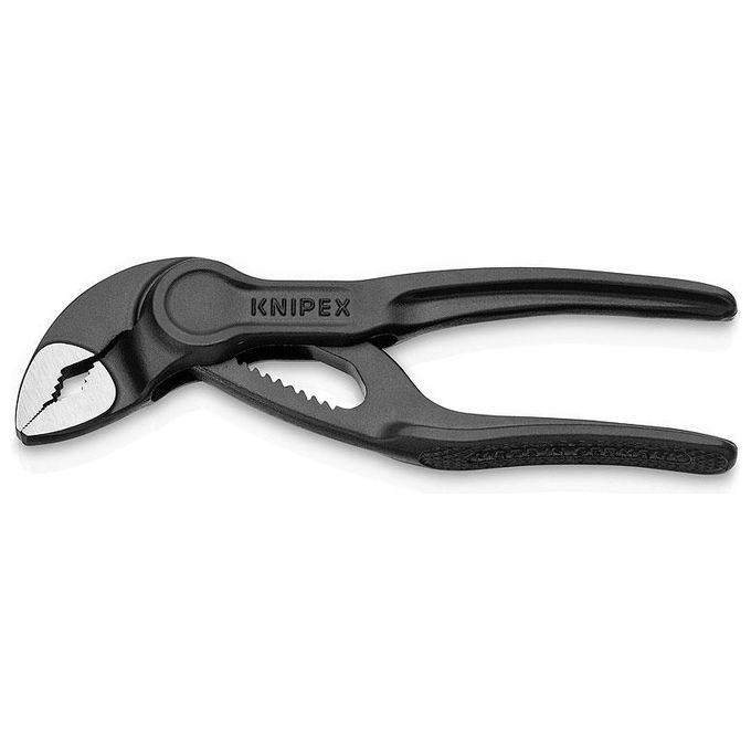 Knipex 87 00 100 Cobra XS Pinza regolabile per tubi e dadi 100 mm 11 regolazioni dadi 24 mm tubi Ø 28 mm colore Nero Knipex 87 00 100 Cobra XS Pinza regolabile per tubi e dadi 100 mm 11 regolazioni dadi 24 mm tubi Ø 28 mm colore Nero