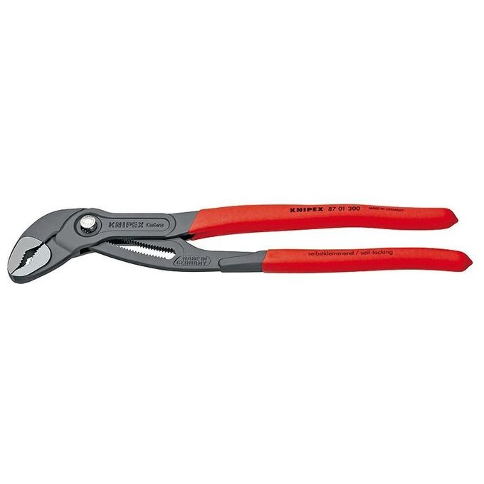 Knipex 87 01 300 Cobra Pinza per Giunti Scorrevoli 300 mm 30 regolazioni apertura 60 mm acciaio cromo vanadio colore Grigio