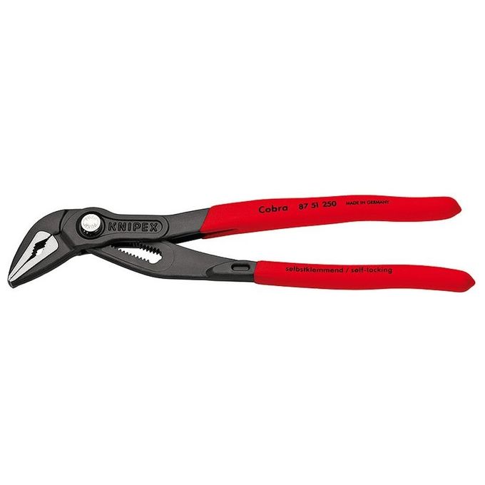 Knipex 87 51 250 Cobra ES Pinze a Becco di Pappagallo 250 mm 19 posizioni Acciaio Cromo Vanadio colore Rosso