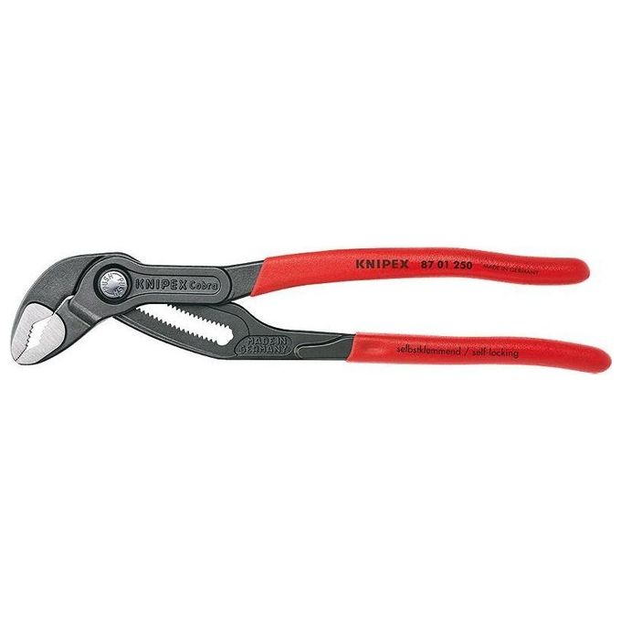 Knipex 8701250 Cobra Pinza regolabile per tubi e dadi 250 mm 25 posizioni acciaio cromo vanadio colore Grigio