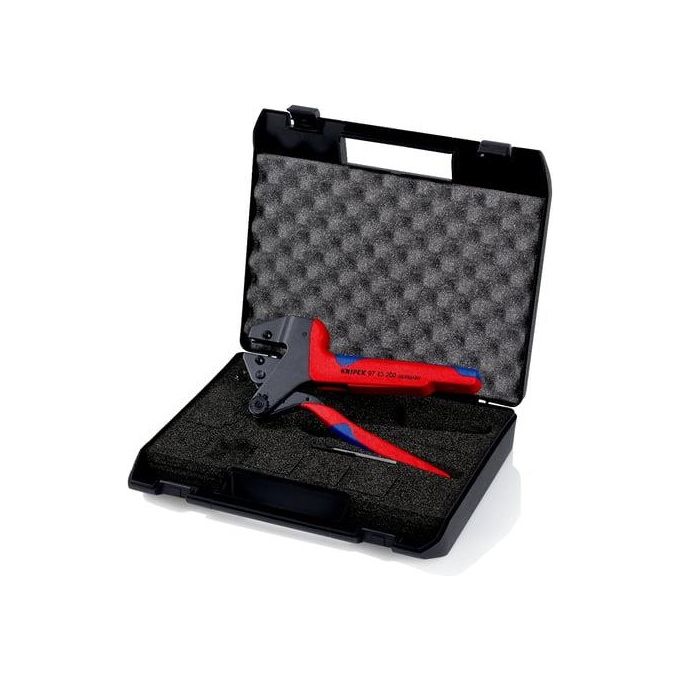 KNIPEX 97 43 200 Crimpatrice Universale per Matrici Intercambiabili con Impugnature Bicomponente 200 mm colore Brunita