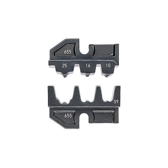 Knipex 97 49 09 Matrice di Crimpaggio per Terminali a Bussola 10 16 25 mm² 3 Profili AWG 8 6 4 per Pinze Serie 97 43 colore Nero