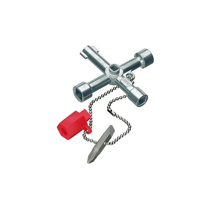 Knipex Chiave Universale per Quadri ed Armadi Elettrici per Tutti i Sistemi di Chiusura piu' Comuni 76mm