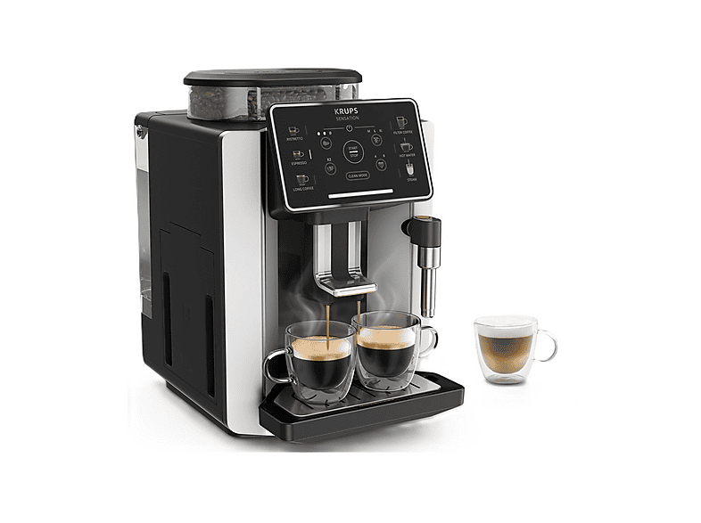 KRUPS Sensation C90 EA910E, Pressione pompa 15 bar, Potenza 1450 W, Funzione Regolazione macinatura, Programma pulizia