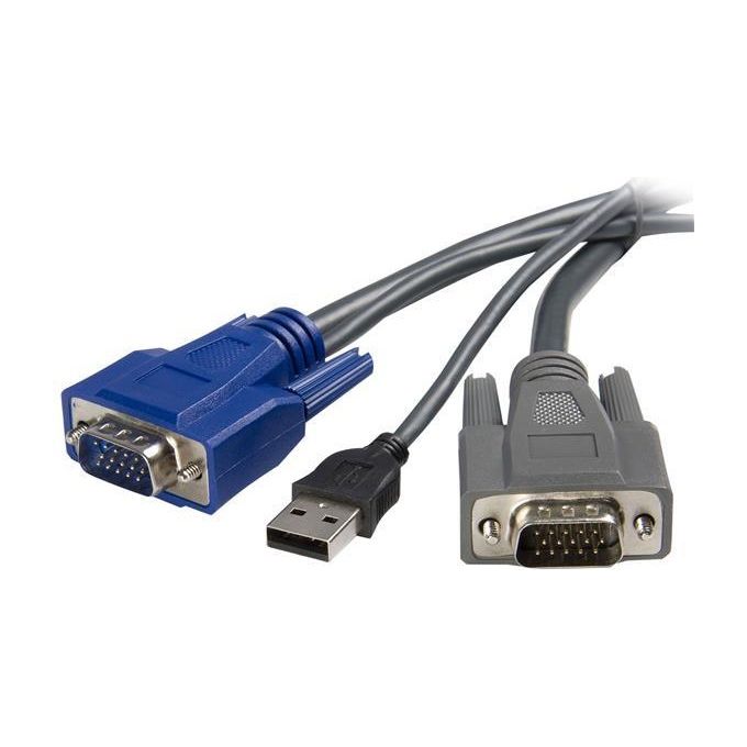 Kvm switch Cavo Ultra Sottile Vga Usb 2in1 Black SVUSBVGA6