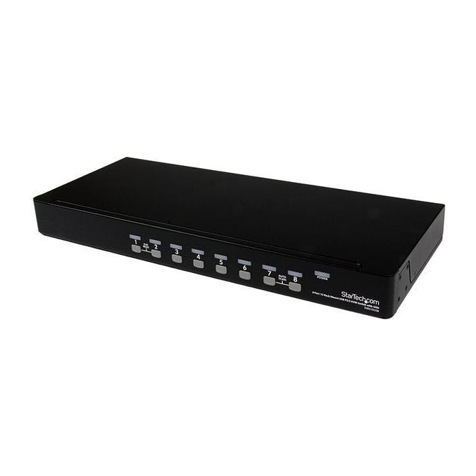 Kvm switch USB PS 2 a 8 porte montabile a rack 1U Black SV831DUSBGB