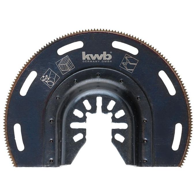 Kwb 709450 Lama Semicircolare per Sega ad Immersione Bimetallo 87 mm Profondita' 15 mm Multimateriale colore Nero