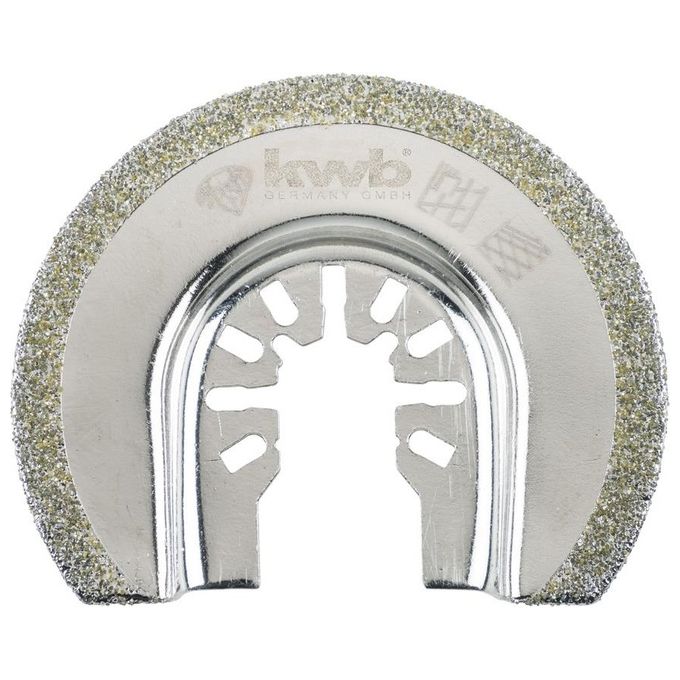 KWB 709546 Lama Semicircolare Diamantata 65 mm Profondita' 12 mm per Multifunzione Taglio Piastrelle Mattoni Calcestruzzo