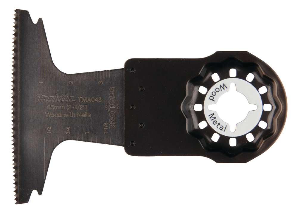 Lama Da Taglio A Tuffo Makita Bim, 65 Mm, Tma048 Starlock - 65 X 40 Mm - Bim - Tma048 - Legno Con Chiodi
