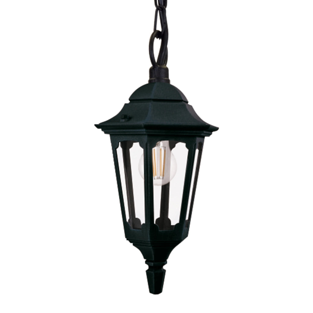 Lampada a sospensione esterna nera E27 60W Parish Elstead Lampada a sospensione esterna nera E27 60W Parish Elstead