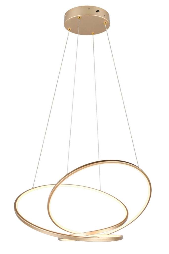 Lampada a sospensione LED oro Darvin Trio 52W CCT""