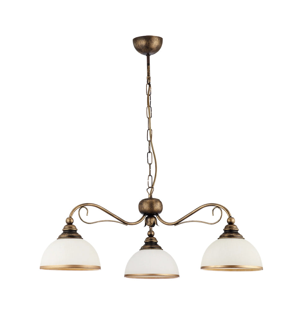 Lampada a sospensione retro bronzo patinato 3xE27 XSARA Jupiter Lampada a sospensione retro bronzo patinato 3xE27 XSARA Jupiter