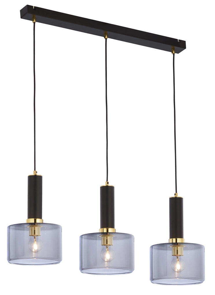 Lampada a sospensione VANES Jupiter nero oro 3xE27 77cm Lampada a sospensione VANES Jupiter nero oro 3xE27 77cm
