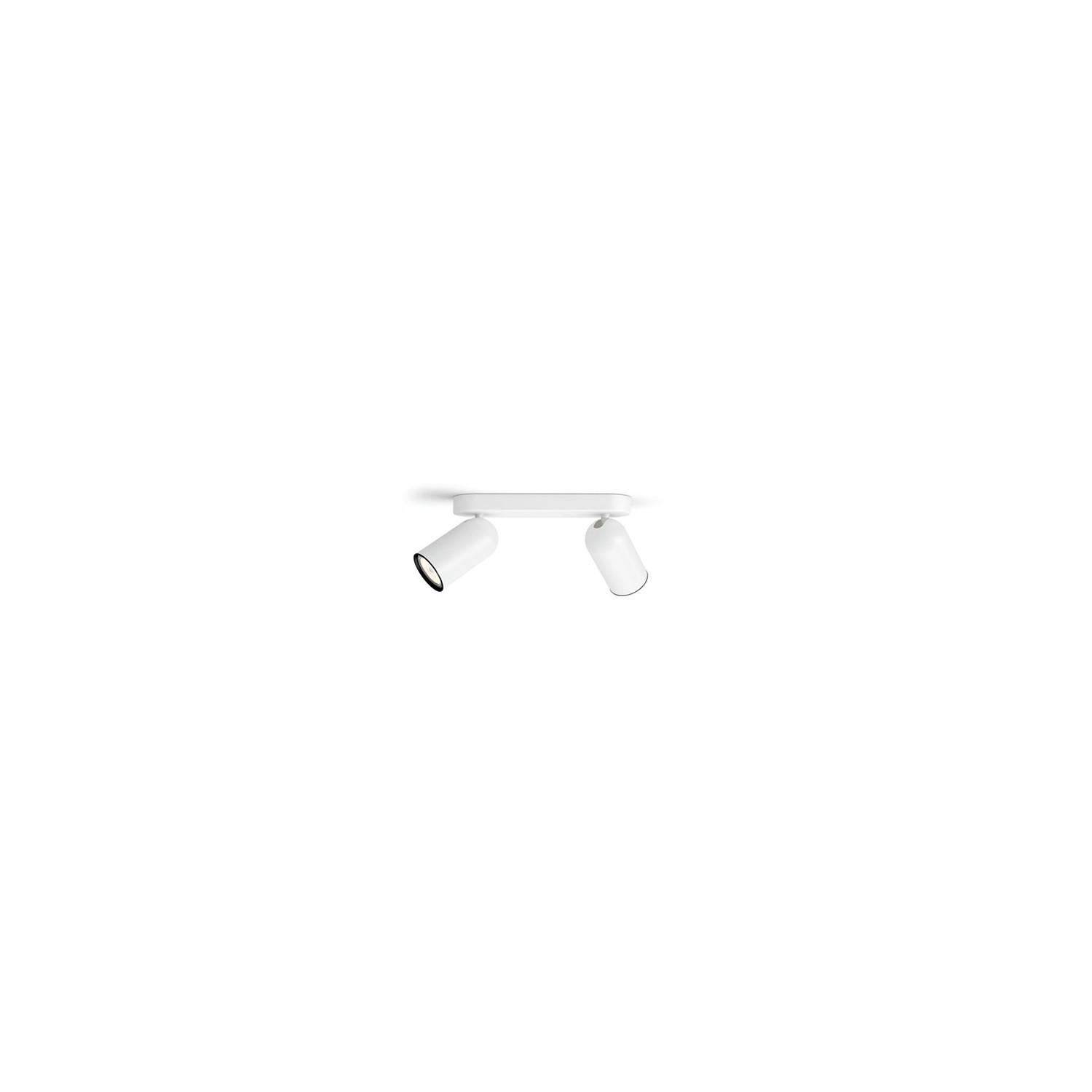 Lampada Da Soffitto Con Due Faretti Pongee Bianco