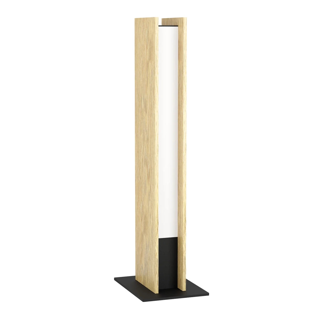 Lampada Da Tavolo Moderna Anchorena-Z Legno Marrone Luce Led Integrato 16W