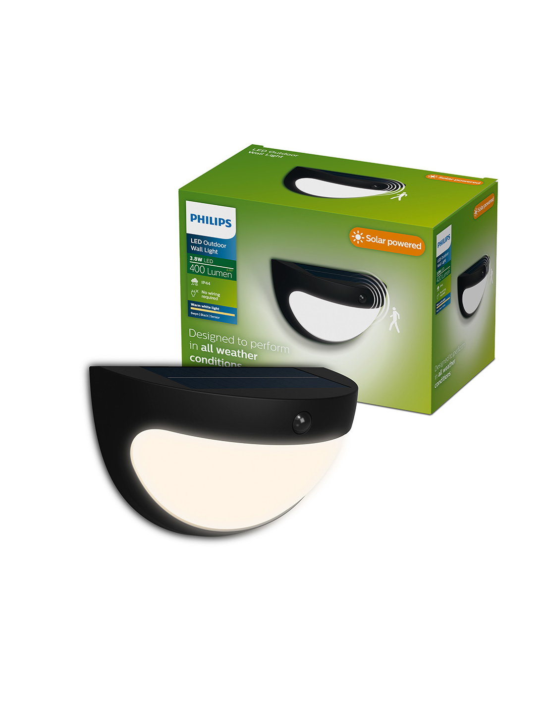 Lampada Solare Da Parete Philips Swyn 3.8w 400lm Lampada Solare Da Parete Philips Swyn 3.8w 400lm