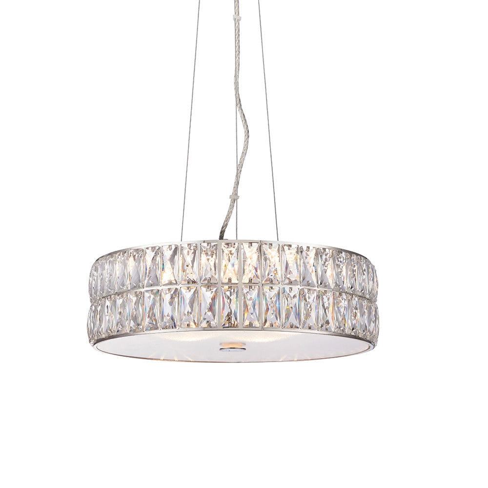 Lampada sospensione Verina Endon cristallo cromo LED 26W Lampada sospensione Verina Endon cristallo cromo LED 26W