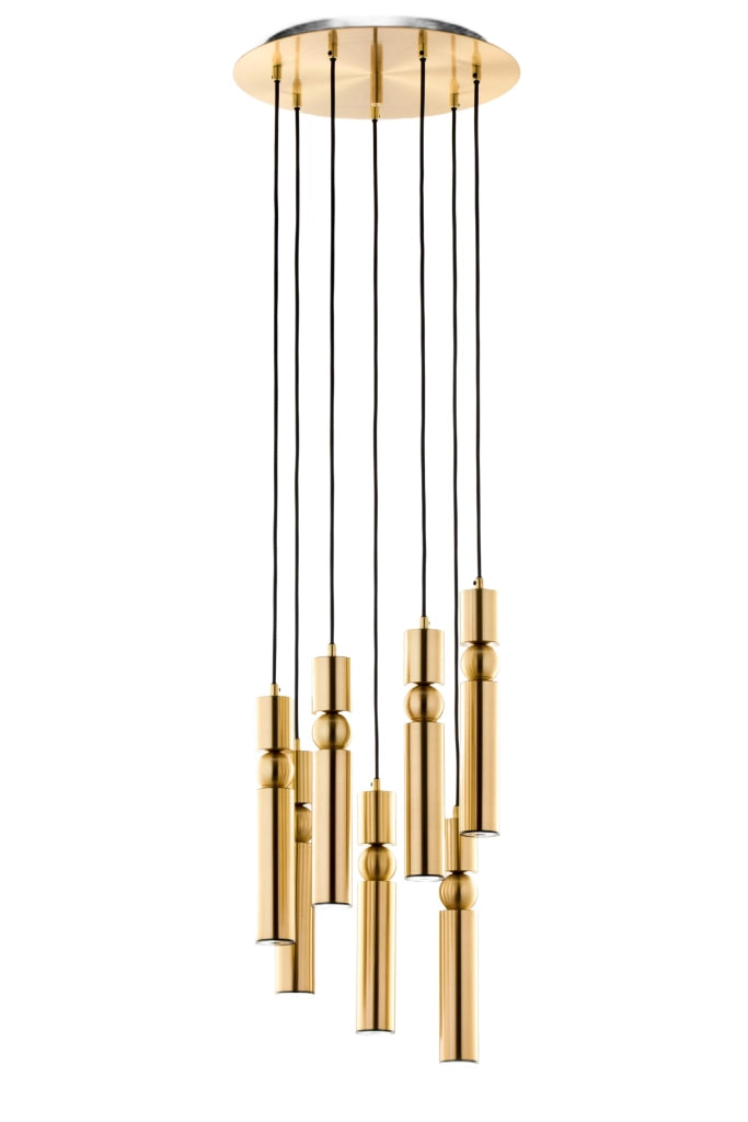 Lampada sospesa moderna tonda Ø37 oro 7xGU10 ALAS Jupiter Lampada sospesa moderna tonda Ø37 oro 7xGU10 ALAS Jupiter