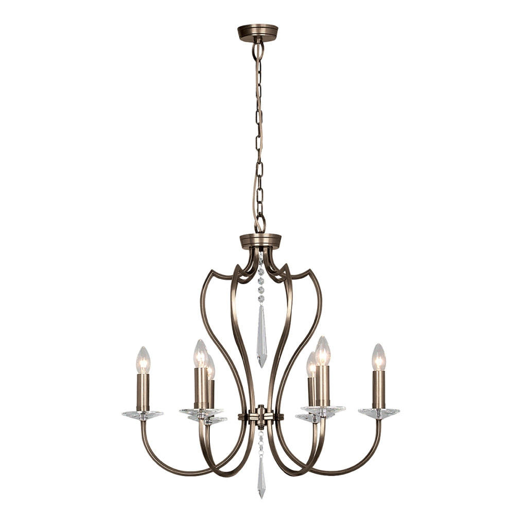Lampadario a candelabro Pimlico bronzo scuro 6xE14 Elstead Lampadario a candelabro Pimlico bronzo scuro 6xE14 Elstead