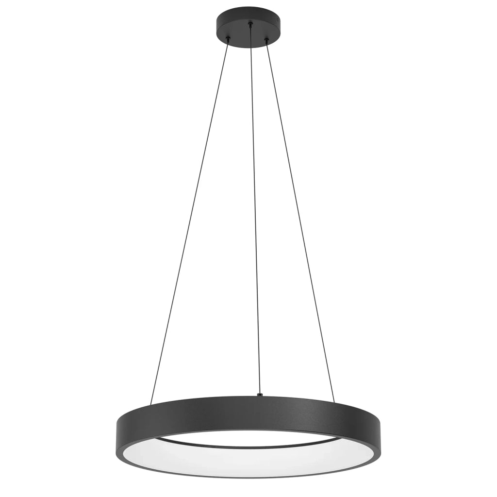 Lampadario A Sospensione Contemporaneo Marghera-Z Acciaio Nero 4 Luci Led 6,5W