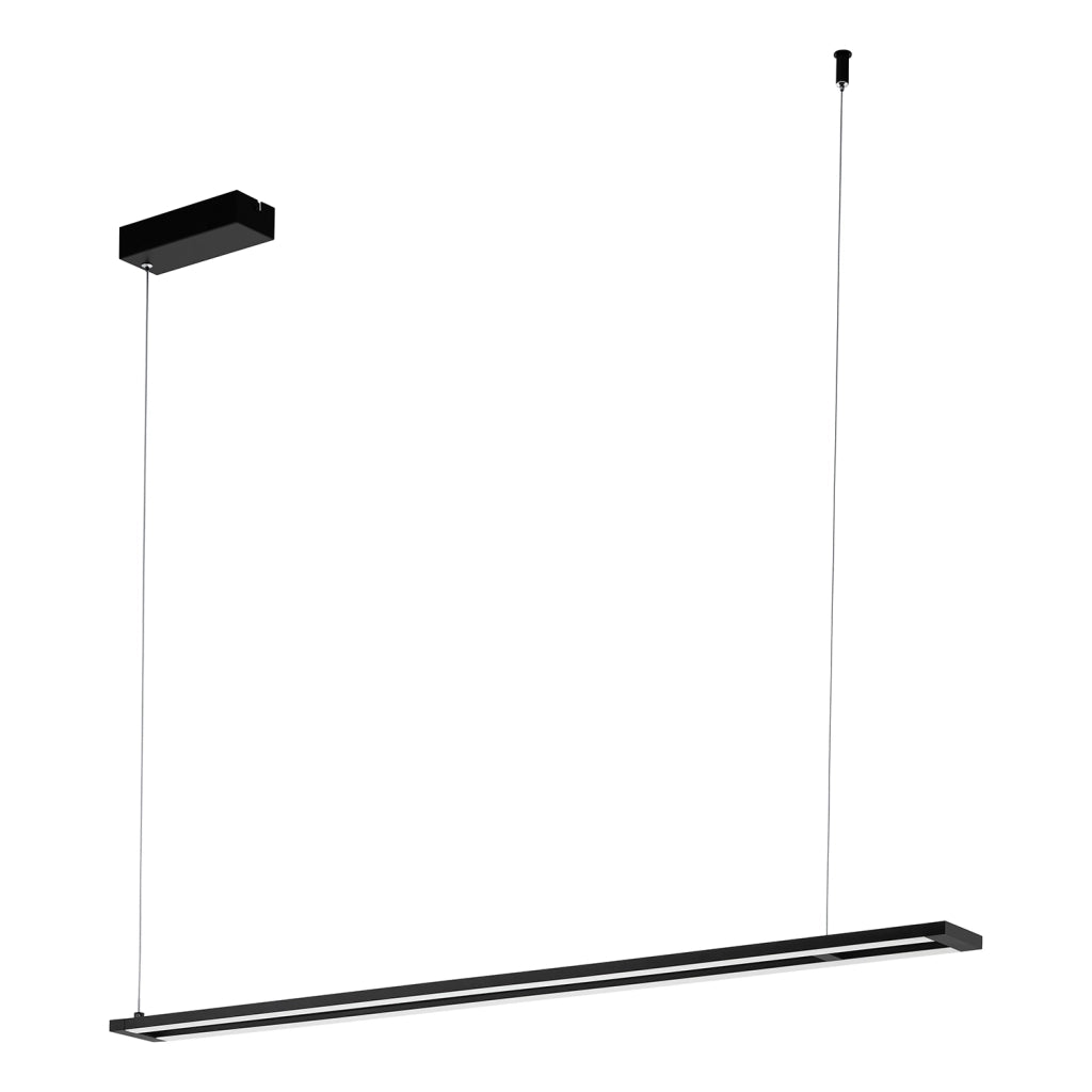 Lampadario A Sospensione Moderno Amontillado Alluminio Nero 2 Luci Led 13,5W