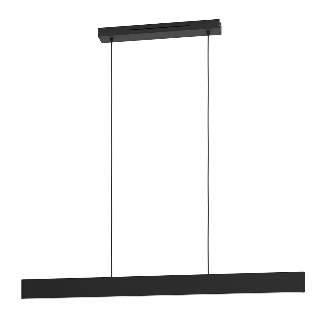 Lampadario A Sospensione Moderno Andreas-Z Acciaio Nero 2 Luci Led 19W 4600Lm