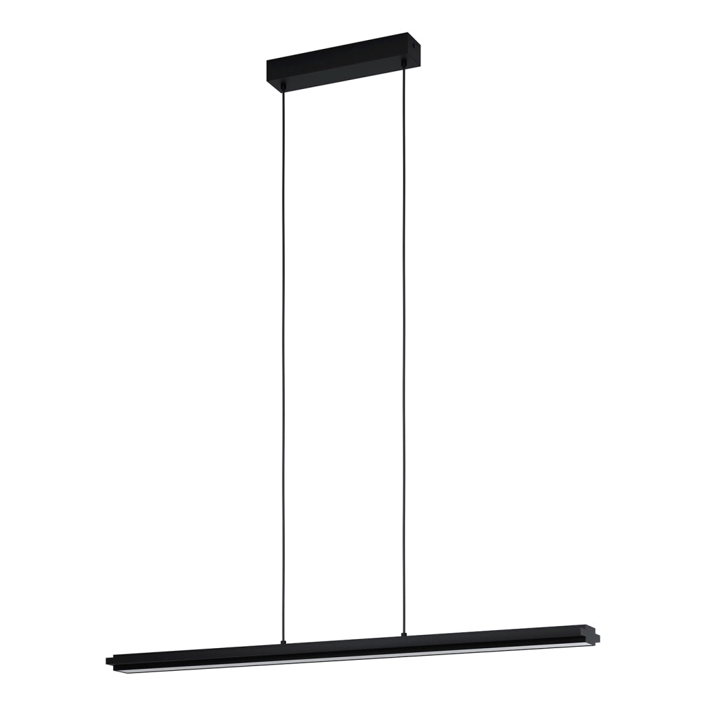 Lampadario A Sospensione Moderno Cambulos Acciaio Nero 2 Luci Led 17W 4300Lm