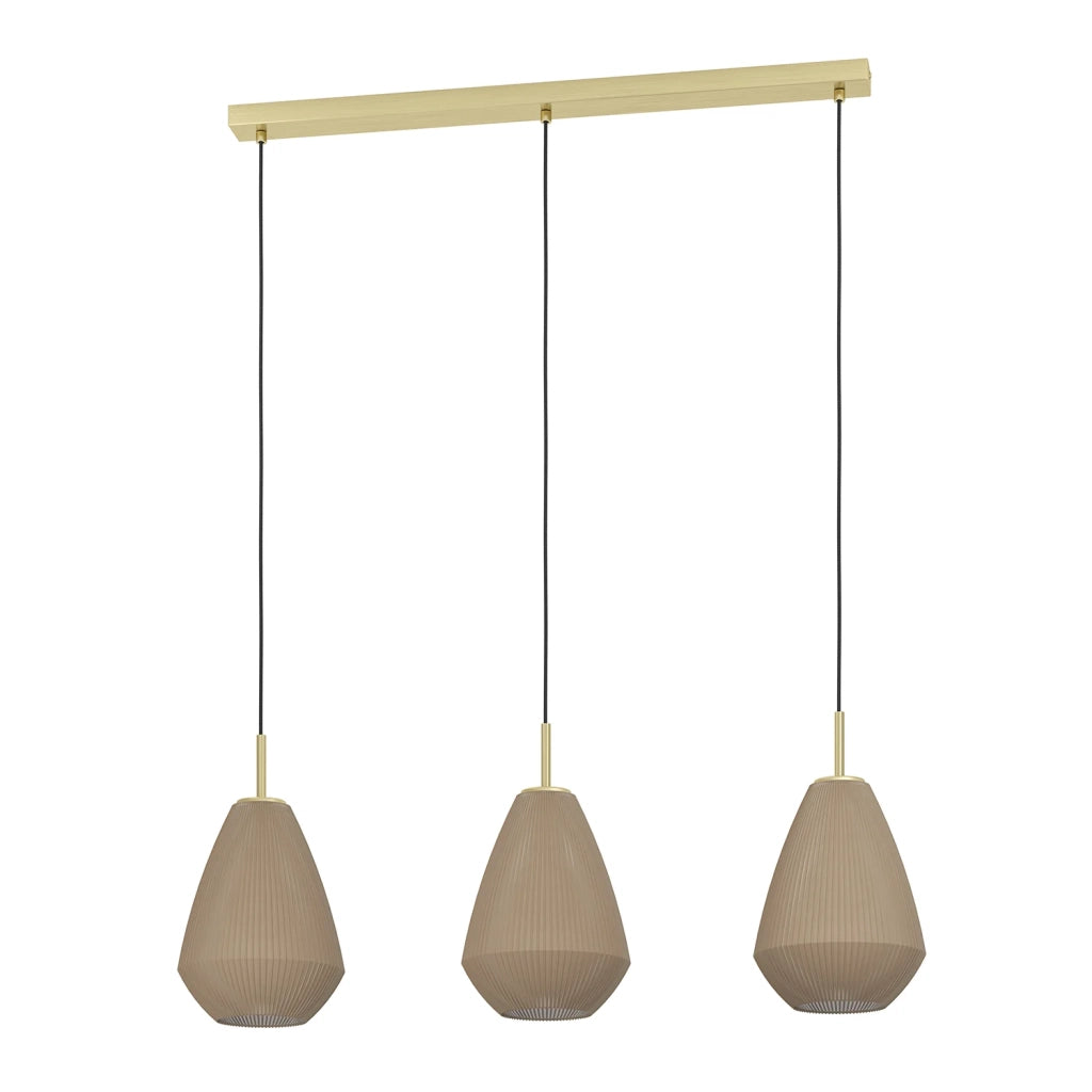 Lampadario A Sospensione Moderno Caprarola Acciaio Ottone Spazzolato 3 Luci E27 Lampadario A Sospensione Moderno Caprarola Acciaio Ottone Spazzolato 3 Luci E27