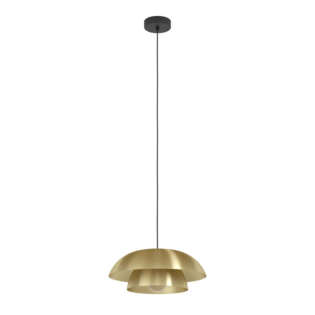 Lampadario A Sospensione Moderno Cenciara Acciaio Nero Ottone 1 Luce E27 Lampadario A Sospensione Moderno Cenciara Acciaio Nero Ottone 1 Luce E27