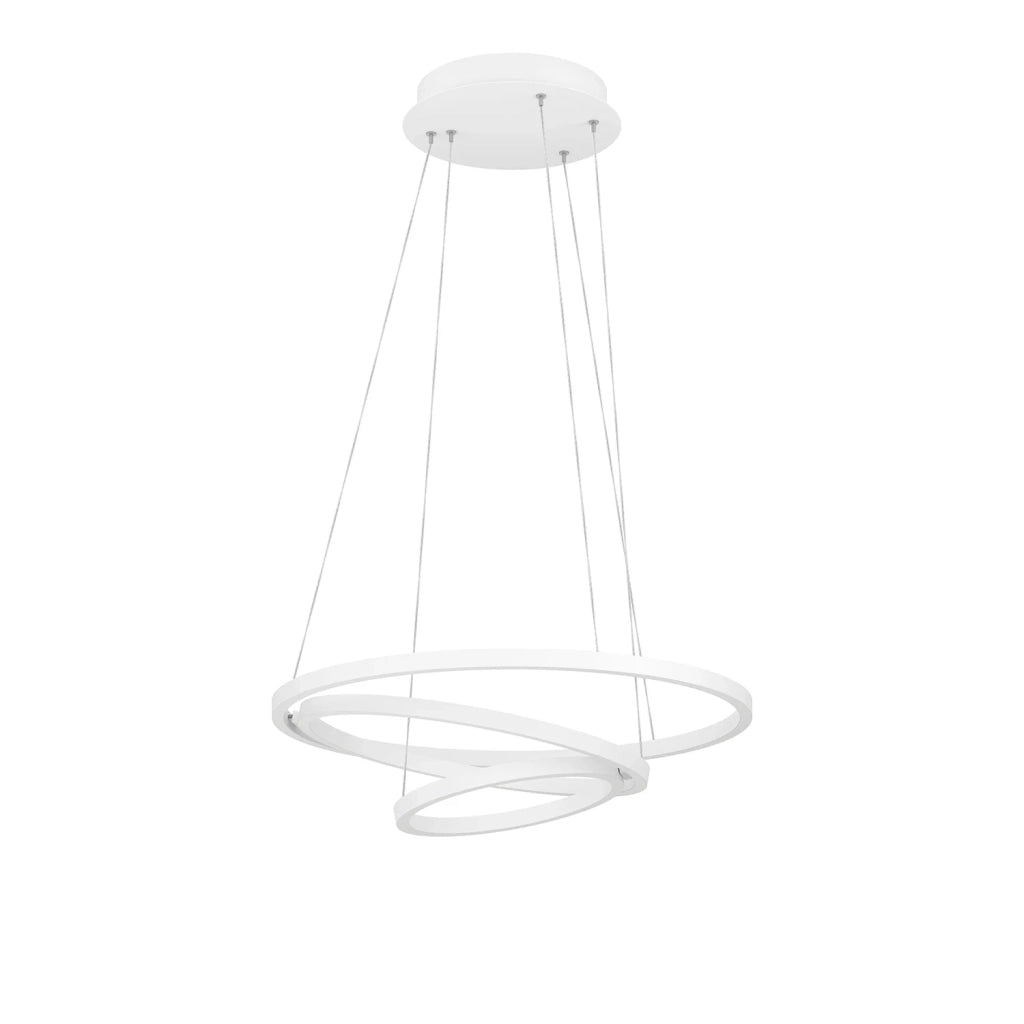 Lampadario A Sospensione Moderno Lobinero-Z Alluminio Bianco 1 Luce Led 43,2W Lampadario A Sospensione Moderno Lobinero-Z Alluminio Bianco 1 Luce Led 43,2W