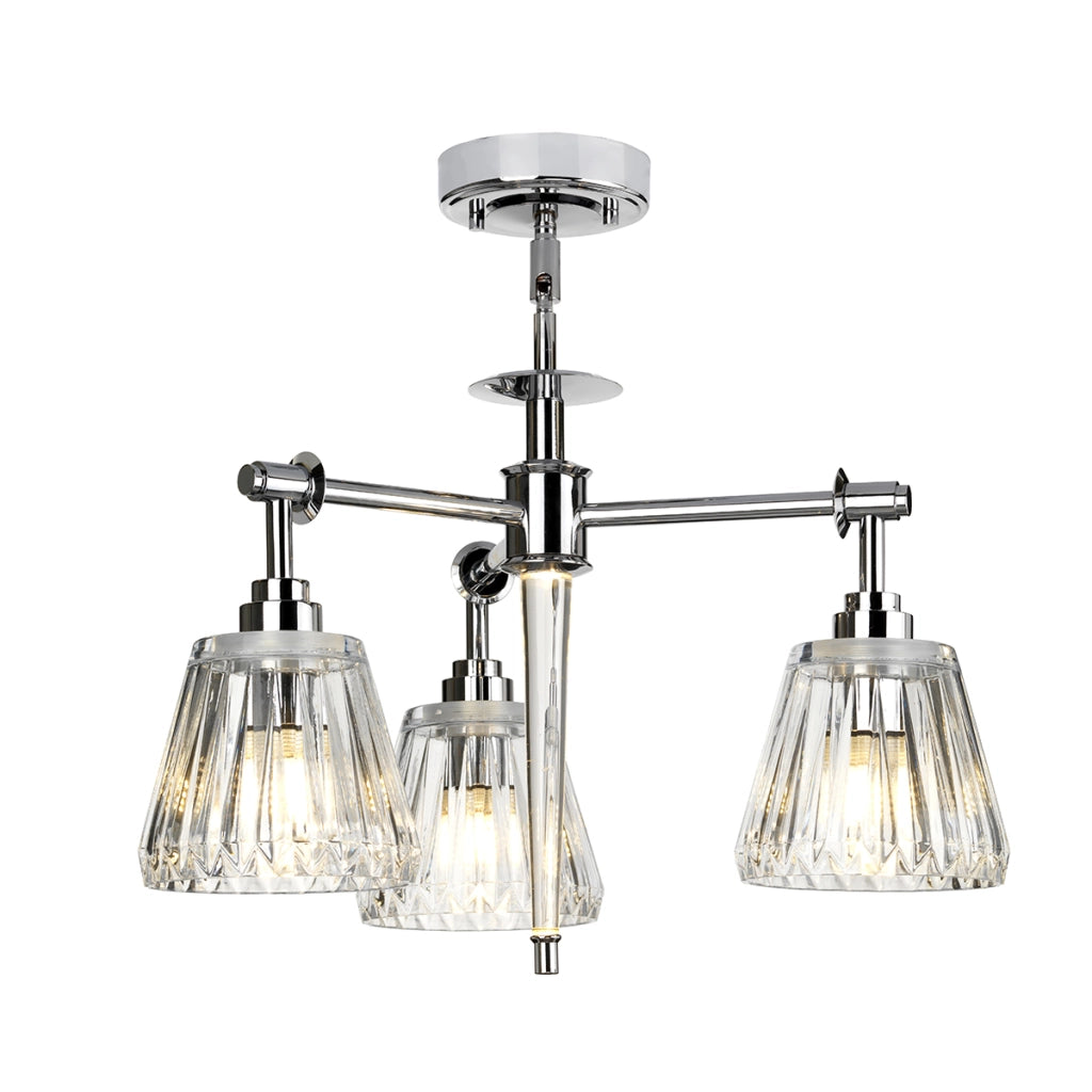 Lampadario Agatha Elstead cromato Ø47cm 4xG9 LED IP44 Lampadario Agatha Elstead cromato Ø47cm 4xG9 LED IP44