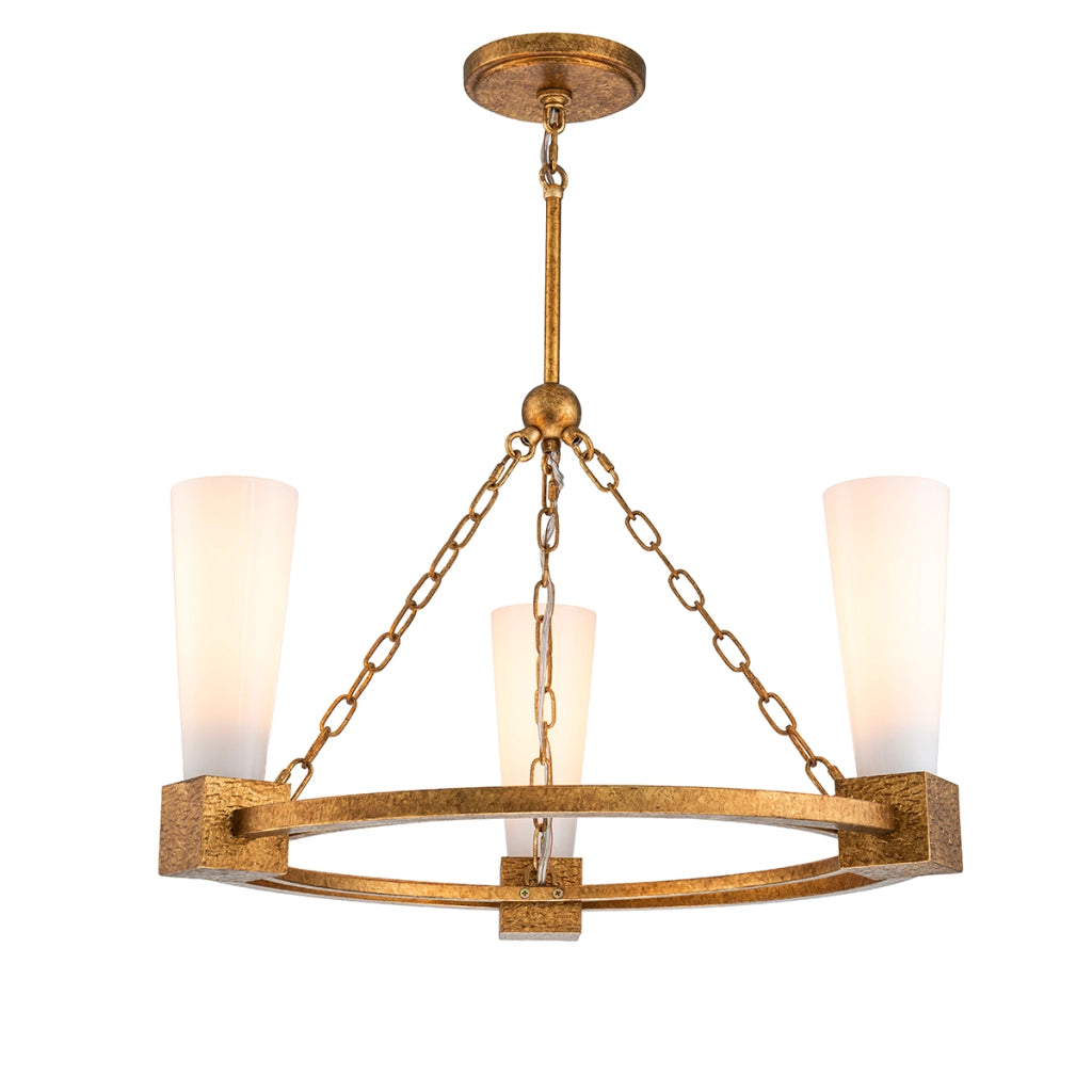 Lampadario Art Déco ottone Ø66 3xE27 Kristy Elstead Lampadario Art Déco ottone Ø66 3xE27 Kristy Elstead