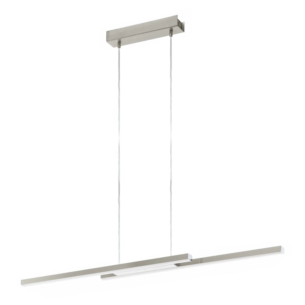 Lampadario Contemporaneo Fraioli-Z Alluminio Nichel 2 Luci Led 17W 4800Lm