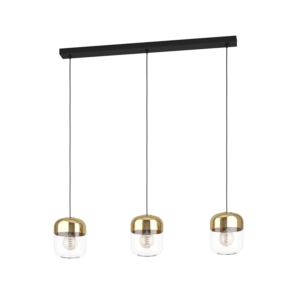 Lampadario Contemporaneo Maryvilla 3 Luci Acciaio Nero Lampadario Contemporaneo Maryvilla 3 Luci Acciaio Nero