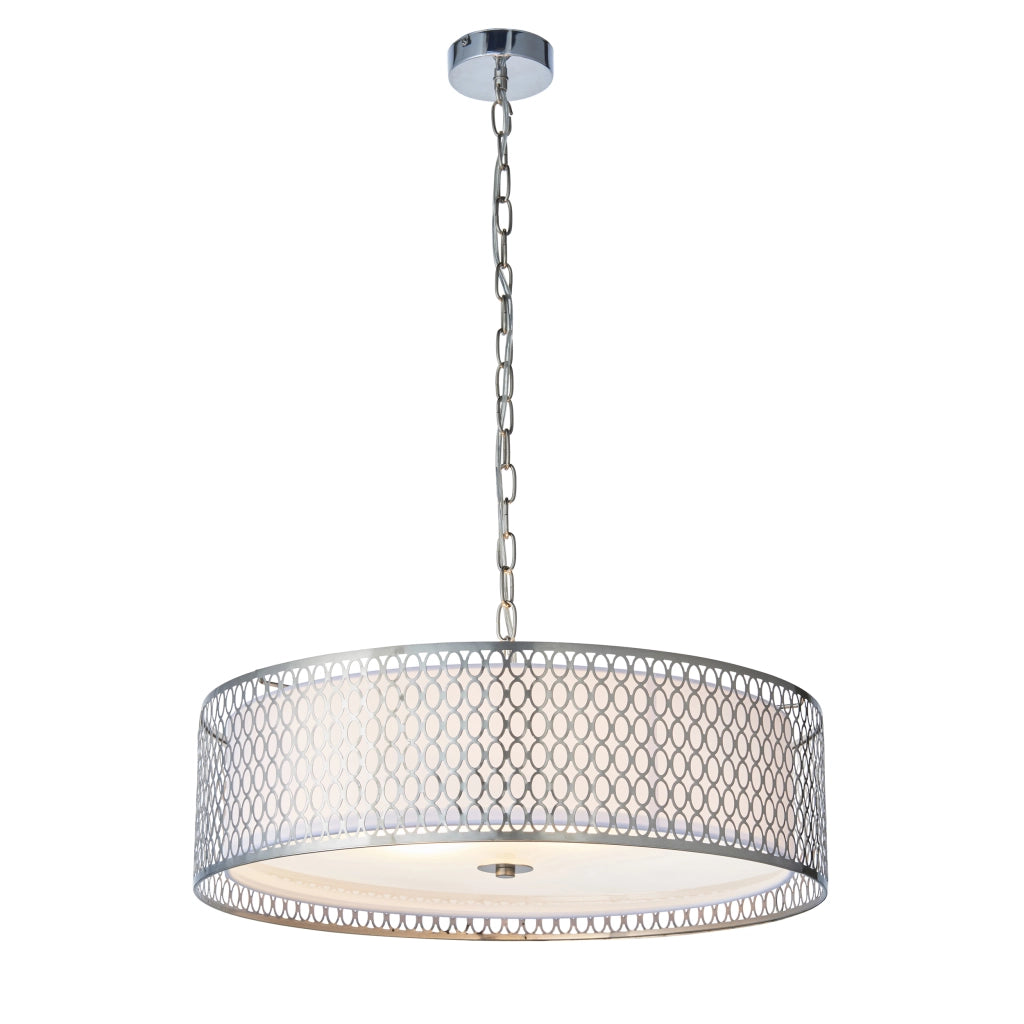 Lampadario Cordero Endon tondo nichel satinato 3xE27 Lampadario Cordero Endon tondo nichel satinato 3xE27