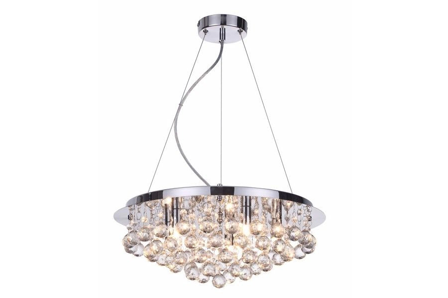 Lampadario Loona cromato con cristalli 5xG9 Reality Lampadario Loona cromato con cristalli 5xG9 Reality