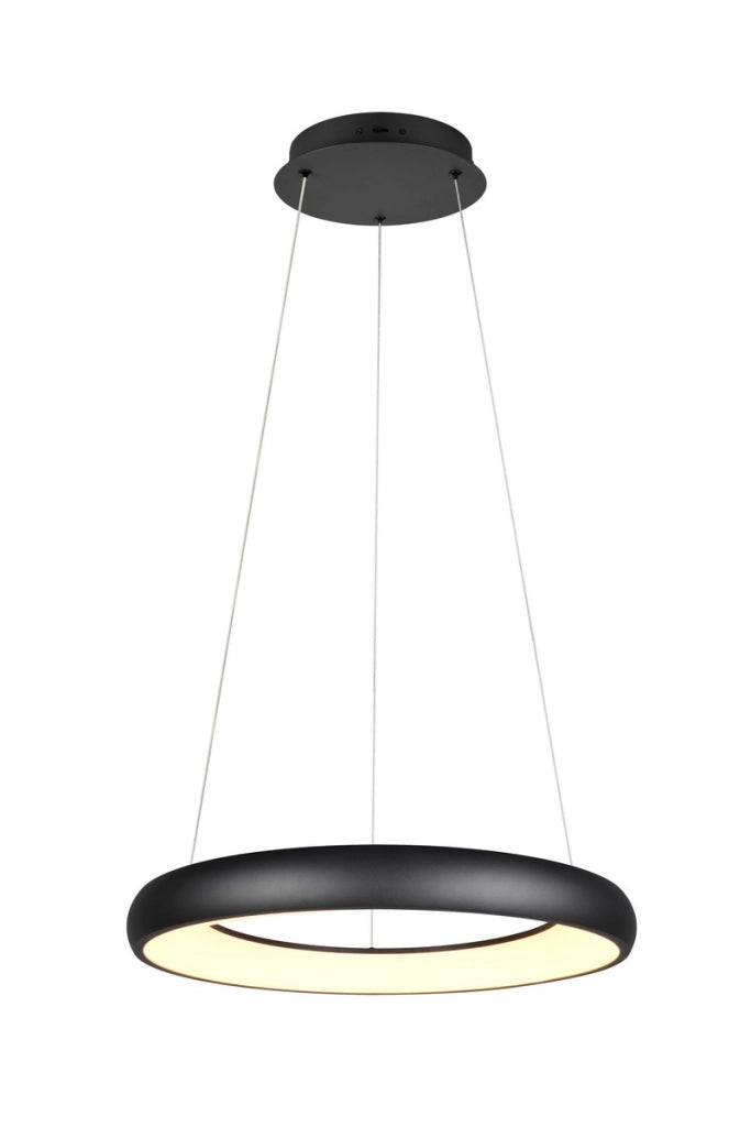 Lampadario moderno nero Ring Ø62 LED 38W Cardona Trio Lampadario moderno nero Ring Ø62 LED 38W Cardona Trio