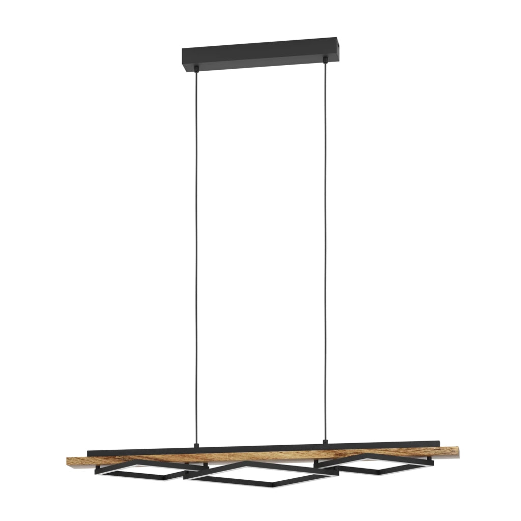 Lampadario Rustico Country Boyal Metallo Nero 3 Luci Led 42W 3500+2200Lm Ip20 Lampadario Rustico Country Boyal Metallo Nero 3 Luci Led 42W 3500+2200Lm Ip20