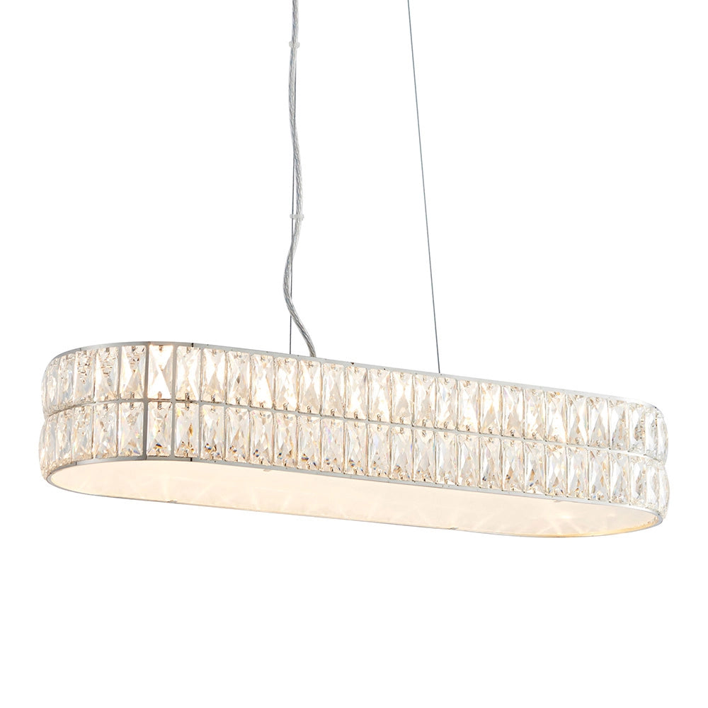 Lampadario sospensione Verina cristallo cromo LED 26W Lampadario sospensione Verina cristallo cromo LED 26W