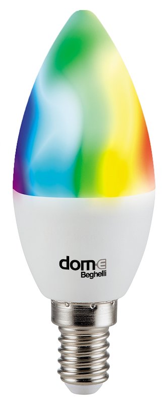 LAMPADINA LED BEGHELLI WIFI OLIVA E14 RGB+W