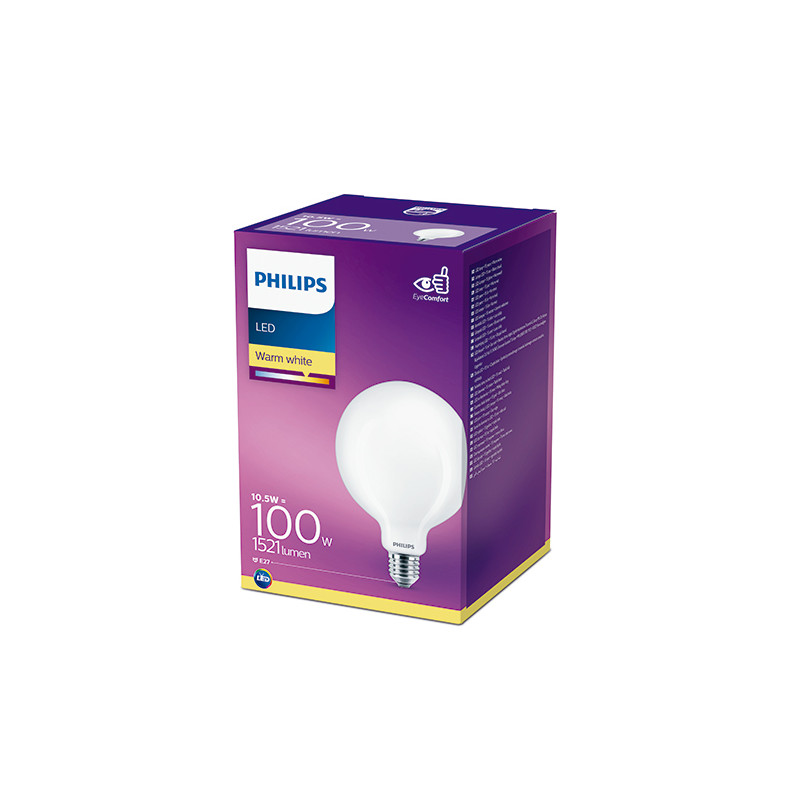 Lampadina Led Globo Philips Satinata 10,5 W (100 W) E27 2.700k