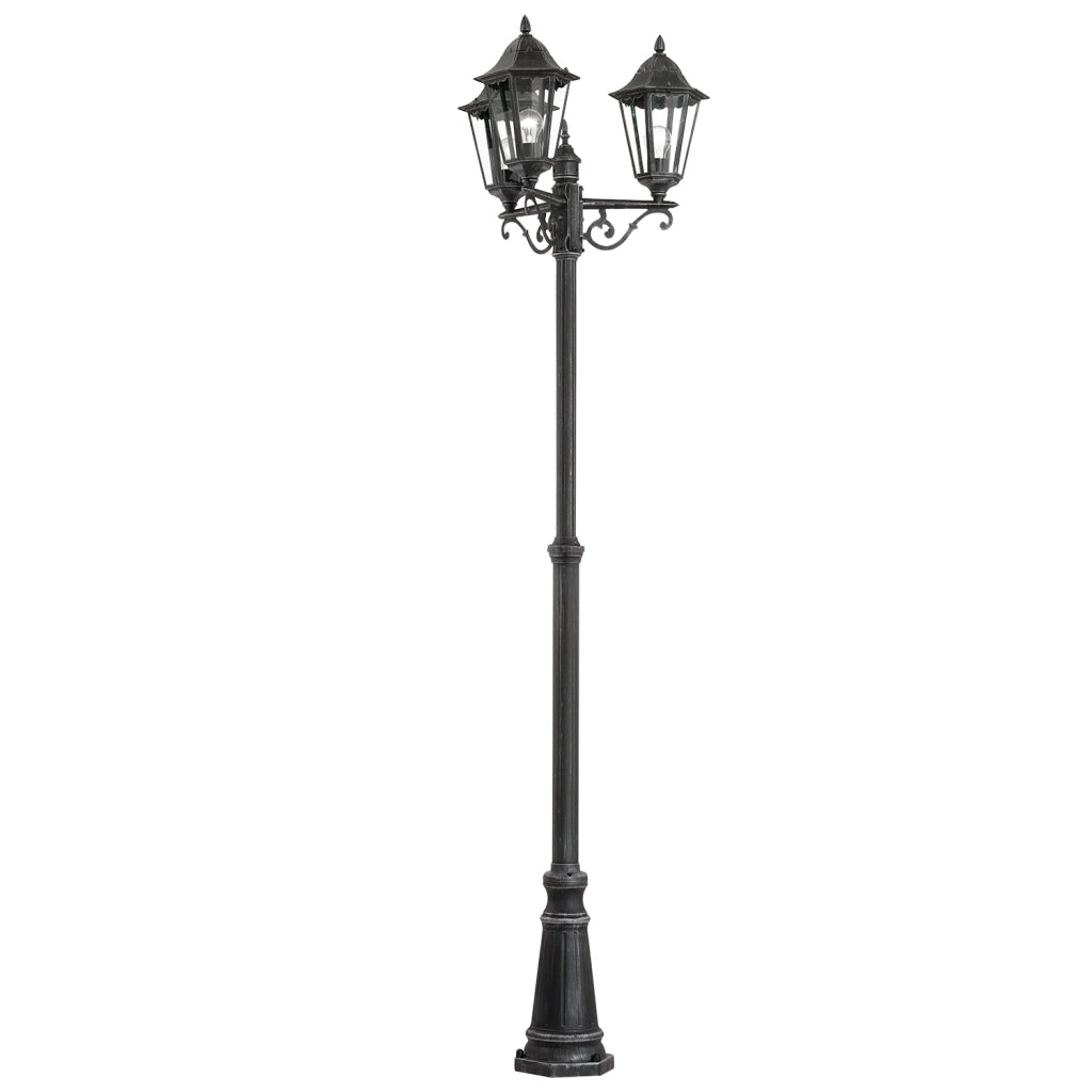 Lampione Esterno Classico Navedo Alluminio Nero 3 Luci E27 Lampione Esterno Classico Navedo Alluminio Nero 3 Luci E27