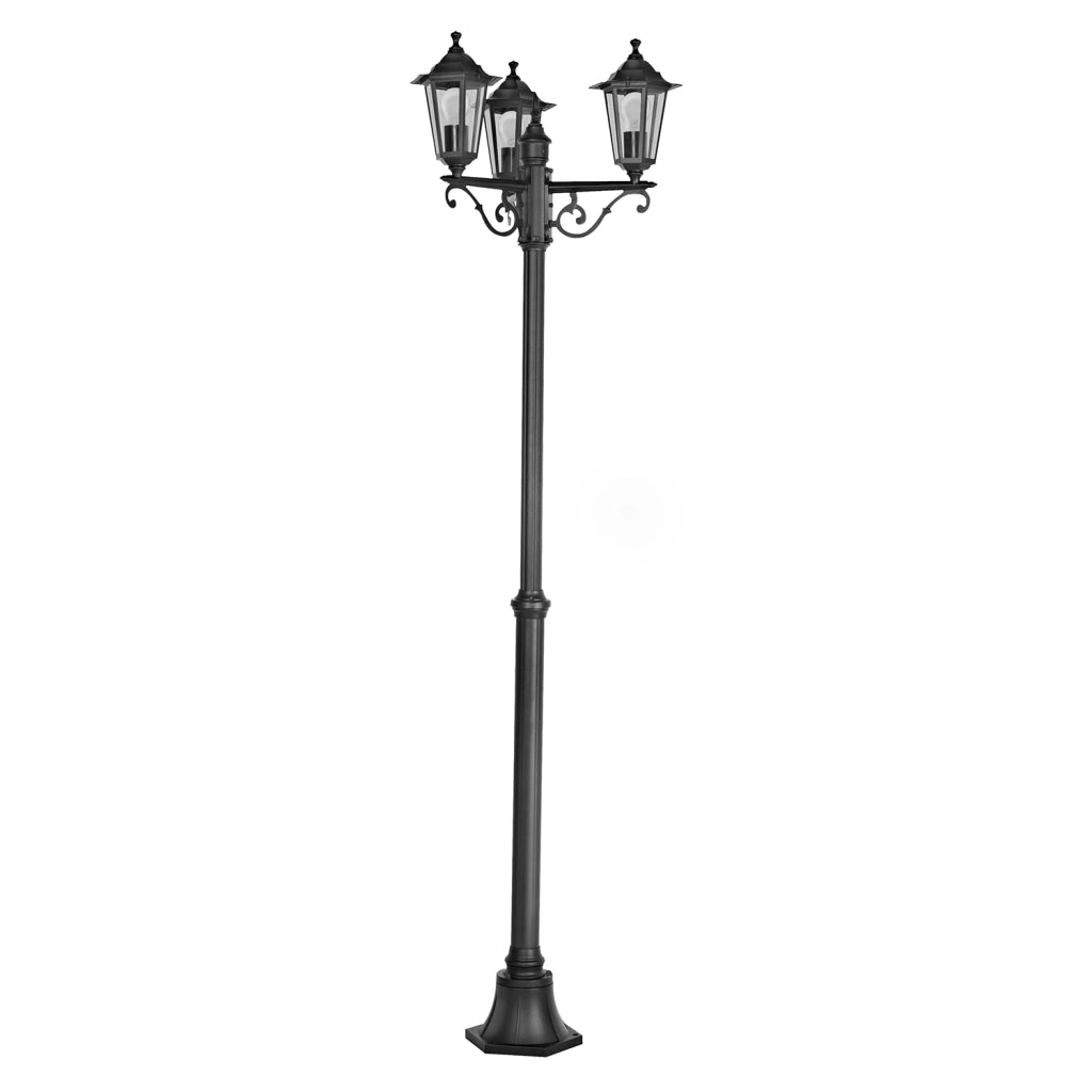 Lampioni E Paletti Esterno Classico Laterna 4 Alluminio Nero 3 Luci E27 Lampioni E Paletti Esterno Classico Laterna 4 Alluminio Nero 3 Luci E27
