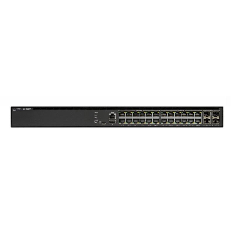 Lancom gs-4530xp gestito l3 2.5g ethernet (100/1000/2500) supporto power over ethernet (poe) 1u nero Lancom gs-4530xp gestito l3 2.5g ethernet (100/1000/2500) supporto power over ethernet (poe) 1u nero