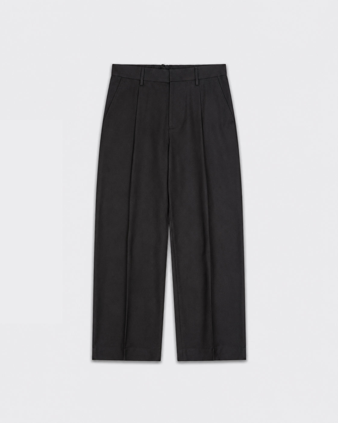 Laneus Pantalone In Lana Barrel Fit Nero