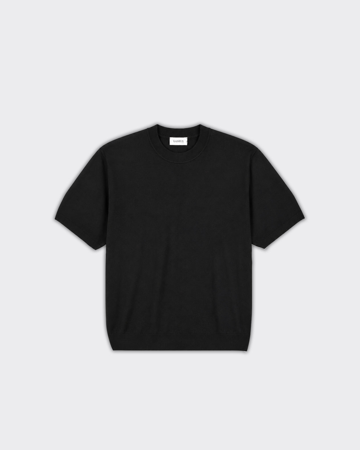 Laneus T-Shirt In Lana Merino Nera