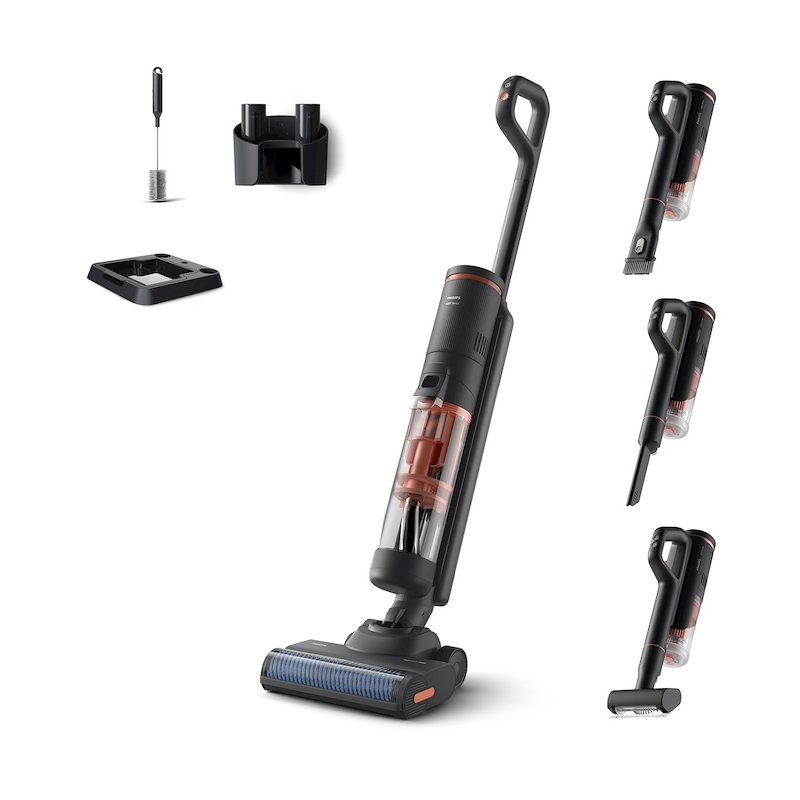 LAVAPAVIMENTI PHILIPS AquaTrio Serie 6000 XW6264/11, Nero/Corallo