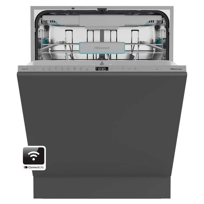 LAVASTOVIGLIE INCASSO Pannello frontale non in dotazione HISENSE HFI5A6360H, Programmi 7, Dimensioni: L 59,8 cm, A 81,6 P 55,5 Rumorosità 41 dB(A), Consumo di acqua 9,5 l, Grigio, Classe
