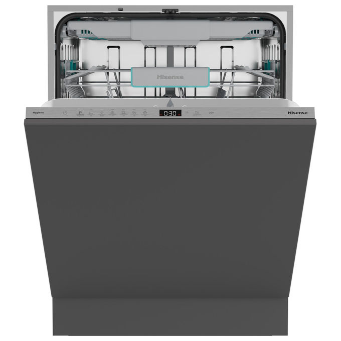 LAVASTOVIGLIE INCASSO Pannello frontale non in dotazione HISENSE HV16B, Programmi 8, Dimensioni: L 59,8 cm, A 81,6 P 55,5 Rumorosità 40 dB(A), Consumo di acqua 9,5 l, Bianco, Classe B